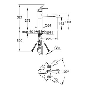 Grohe Europlus Single Lever Sink Mixer - Chrome (33933002) - main image 2