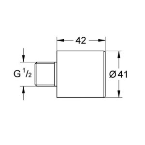 Grohe Eurosmart Cosmopolitan T Extension - 42mm - Chrome (36316000) - main image 2