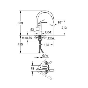 Grohe Eurosmart Single Lever Sink Mixer - Chrome (33202002) - main image 2