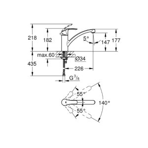 Grohe Eurosmart Single Lever Sink Mixer - Chrome (33281002) - main image 2