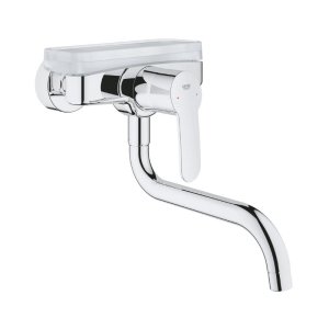 Grohe Eurostyle Cosmopolitan Wall Mounted Single Lever Sink Mixer - Chrome (33982002) - main image 2