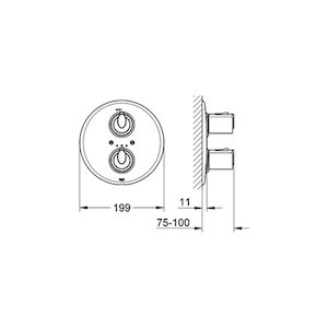 Grohe Grohtherm Auto 1000 trim set - chrome (19236000) - main image 2