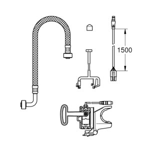 Grohe Installation Kit For Automatuic Flush and Pre Flush (46944001) - main image 2