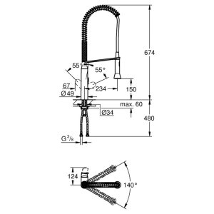 Grohe K7 Single Lever Sink Mixer - 1/2″ - Chrome (32950000) - main image 2