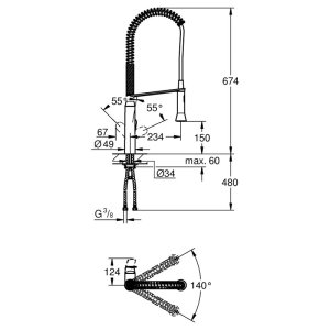 Grohe K7 Single Lever Sink Mixer - 1/2″ Supersteel (32950DC0) - main image 2