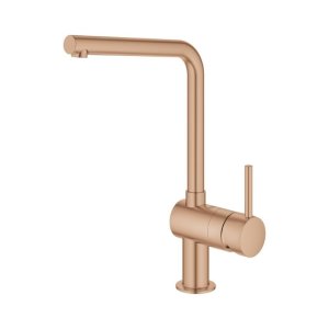 Grohe Minta Single Lever Sink Mixer - Brushed Warm Sunset (31375DL0) - main image 2