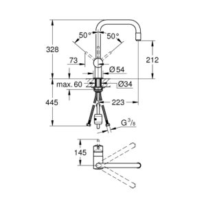 Grohe Minta Single Lever Sink Mixer - Chrome (32067000) - main image 2