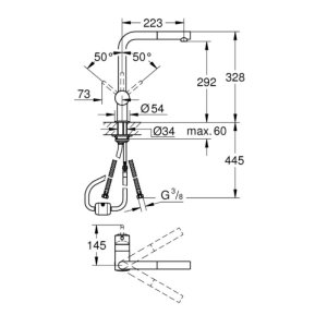 Grohe Minta Single Lever Sink Mixer - Chrome (32168000) - main image 2