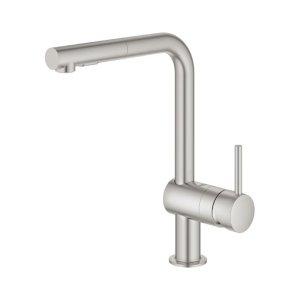 Grohe Minta Single Lever Sink Mixer - Supersteel (30274DC0) - main image 2