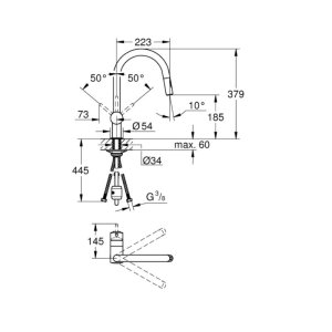 Grohe Minta Single Lever Sink Mixer - Warm Sunset (32321DA2) - main image 2