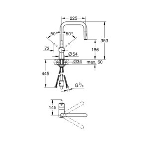 Grohe Minta Single Lever Sink Mixer - Warm Sunset (32322DA2) - main image 2