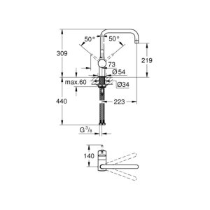 Grohe Minta Single Lever Sink Mixer - Warm Sunset (32488DA0) - main image 2