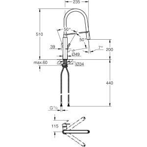 Grohe Quickfix Feel Single Lever Sink Mixer - Chrome (31853000) - main image 2