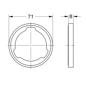 Grohe Rainshower Spacer Disc - Chrome (27180000) - main image 2