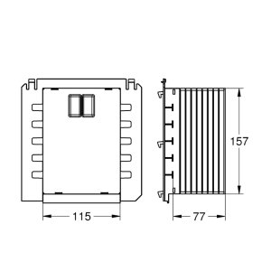 Grohe Rapid SL Revision Shaft For Small Flush Plates - Deep (40911000) - main image 2