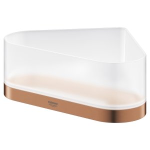 Grohe Selection Corner Shower Tray With Holder - Brushed Warm Sunset (41038DL0) - main image 2