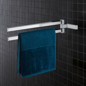 Grohe Selection Cube Double Towel Rail Bar - Chrome (40768000) - main image 2