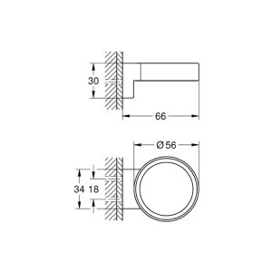 Grohe Selection Glass/Soap Dish Holder - Brushed Nickel (41027EN0) - main image 2