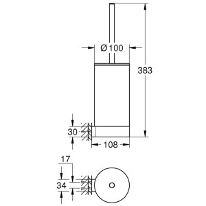 Grohe Selection Toilet Brush Set - Brushed Nickel (41076EN0) - main image 2