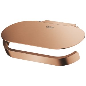 Grohe Selection Toilet Roll Holder With Cover - Brushed Warm Sunset (41069DL0) - main image 2