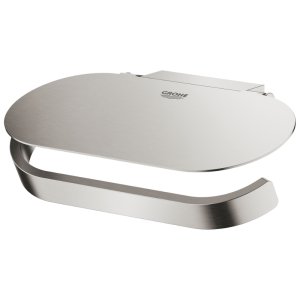 Grohe Selection Toilet Roll Holder With Cover - Supersteel (41069DC0) - main image 2