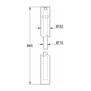 Grohe shorter riser tube 84cm long (48054000) - main image 2