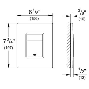 Grohe Skate Cosmopolitan Dual Flush Plate - Brushed Hard Graphite (38732AL0) - main image 2