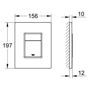 Grohe Skate Cosmopolitan Flush Plate - Chrome (38732P00) - main image 2