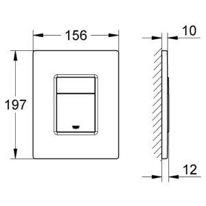 Grohe Skate Cosmopolitan Flush Plate - Warm Sunset (38732DA0) - main image 2