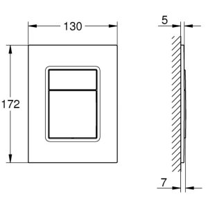 Grohe Skate Cosmopolitan S Dual Flush Plate - Alpine White (37535SH0) - main image 2