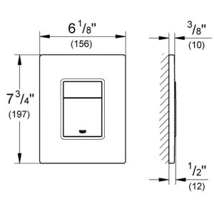 Grohe Skate Cosmopolitan S Dual Flush Plate - Polished Nickel (38732BE0) - main image 2