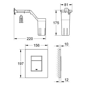 Grohe Skate Cosmopolitan Set Fresh Dual Flush Plate - Chrome (38805000) - main image 2