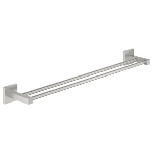 Grohe Start Cube Double Towel Bar 600mm - Supersteel (41104DC0) - main image 2