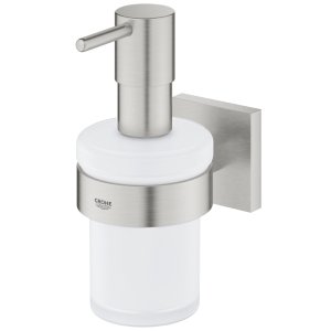 Grohe Start Cube Soap Dispenser With Holder - Brushed Chrome (41098DC0) - main image 2