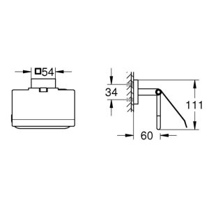 Grohe Start Cube Toilet Paper Holder With Cover - Chrome (41102000) - main image 2
