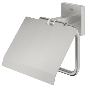 Grohe Start Cube Toilet Paper Holder With Cover - Supersteel (41102DC0) - main image 2