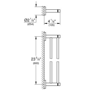 Grohe Start Double Towel Rail 600mm - Chrome (41203000) - main image 2