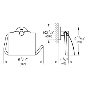 Grohe Start Toilet Paper Holder With Cover - Supersteel (41179DC0) - main image 2