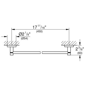 Grohe Start Towel Rail 450mm - Supersteel (41197DC0) - main image 2