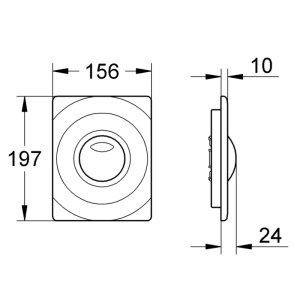 Grohe Surf Flush Plate - Chrome (42302000) - main image 2