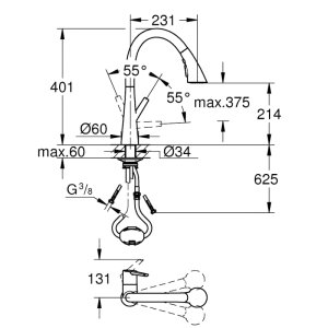 Grohe Zedra Single Lever Sink Mixer Tap - Supersteel (32294DC2) - main image 2