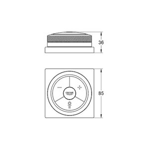 Grohe Allure F-digital wireless remote controller with square base plate (36355000) - main image 2