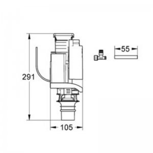 Grohe AV1 dual flush valve (38735000) - main image 2