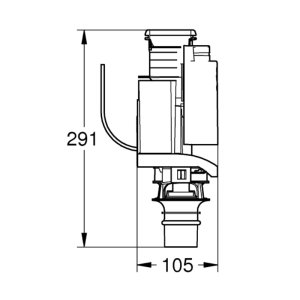 Grohe AV1 dual flush valve (38735000) - main image 2