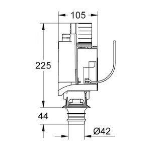 Grohe AV1 dual flush valve (42314000) - main image 2