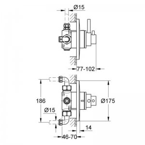 Grohe Avensys Modern Dual recessed - 34224 000 (34224000) - main image 2