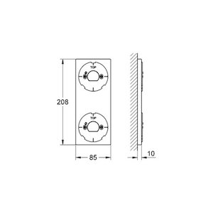 Grohe digital wireless remote controller holder plate - chrome (40548000) - main image 2