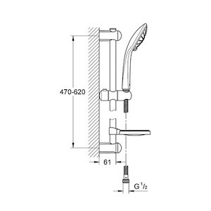 Grohe Euphoria Massage fittings kit - Chrome (27231000) - main image 2