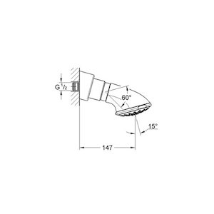 Grohe Relexa champagne head shower 1/2" (27063000) - main image 2