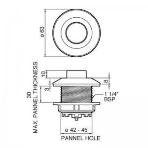 Grohe single push button - chrome (38496000) - main image 2